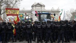 Manifestación de agricultores en Madrid, en imágenes