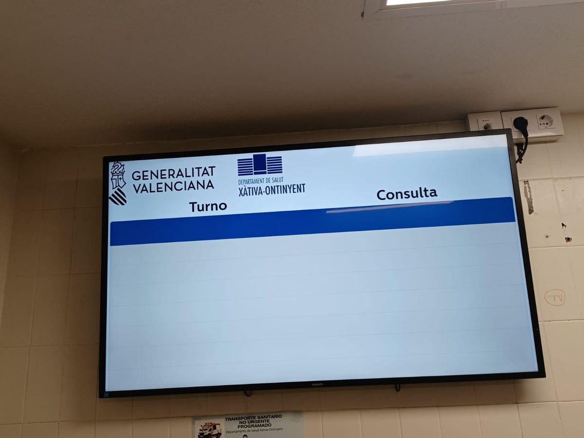 Pantalla que avisa del turno.