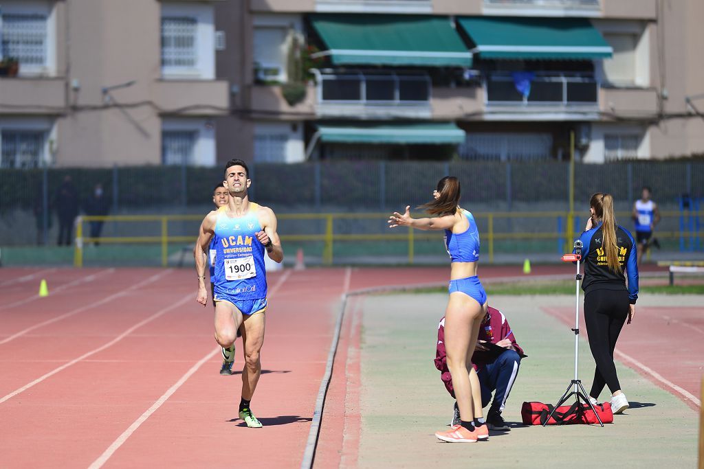 Pruebas de atletismo nacional en la pista de atletismo de Cartagena este domingo