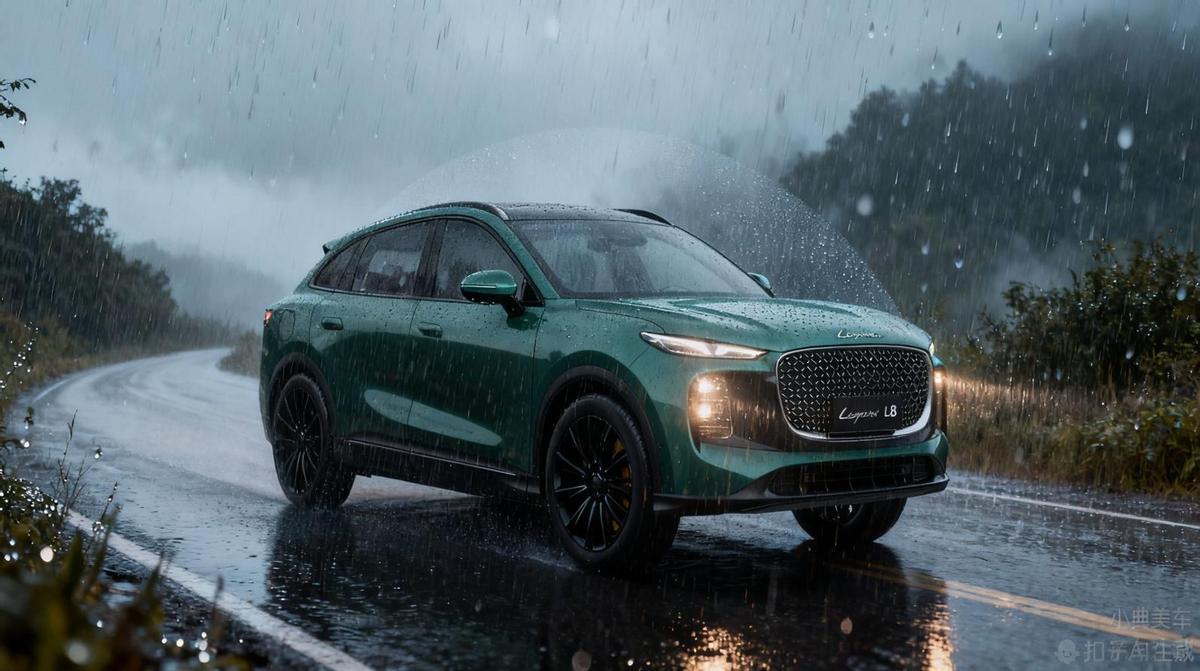 Coche bajo la lluvia