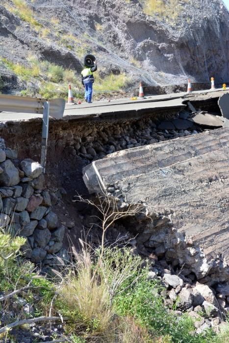 El Cabildo vuelve a cerrar la carretera entre La Aldea y El Risco