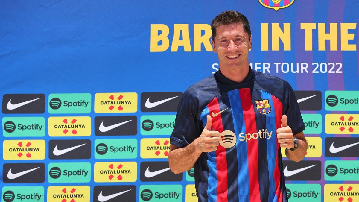 Lewandowski, presentación singular en Miami