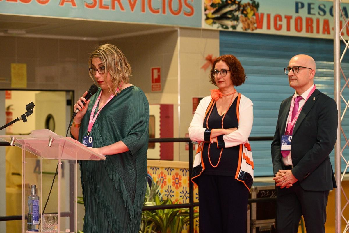 La presidenta Susana García durante su discurso.