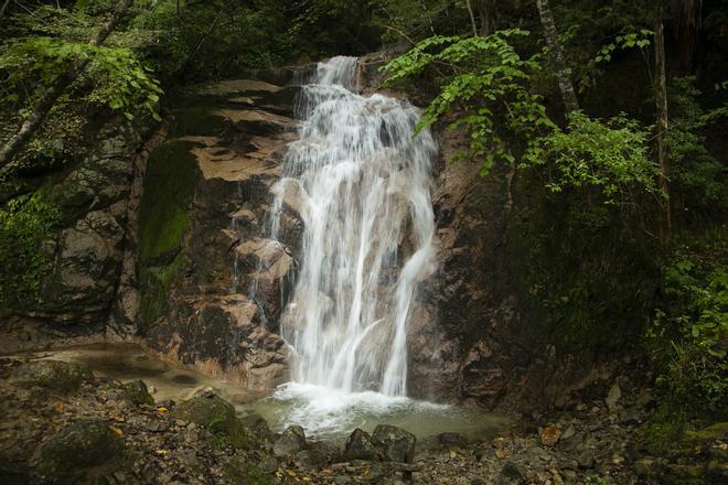 El camino Nakasendo discurre entre frondosos bosques e impresionantes cascadas.