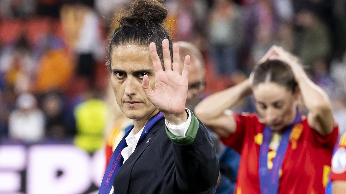 Montse Tomé, tras la derrota de España en la final de la Eurocopa femenina en Basilea