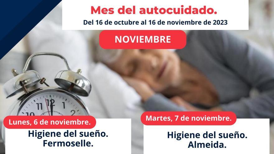 Mes del autocuidado en Zamora: talleres sobre higiene del sueño y alimentación