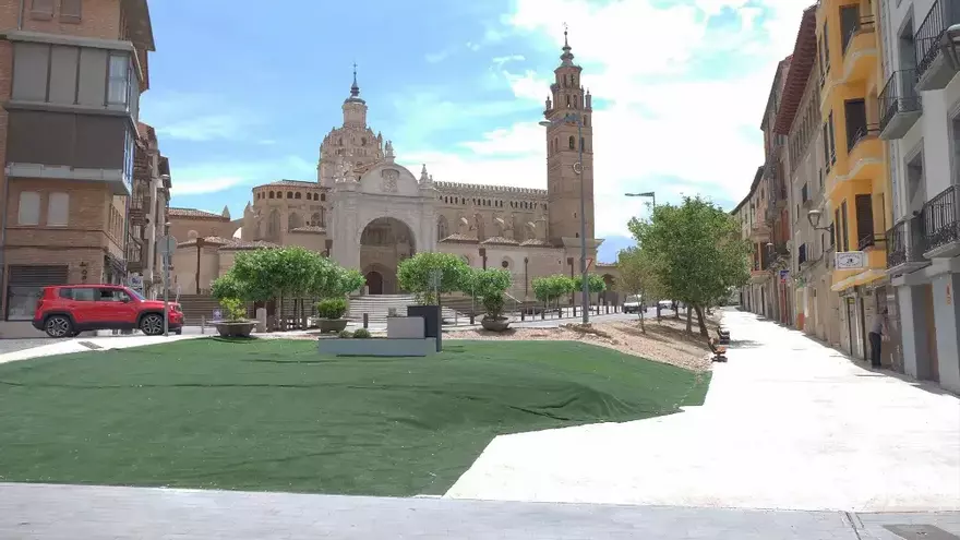 La plaza de la Catedral de Tarazona.