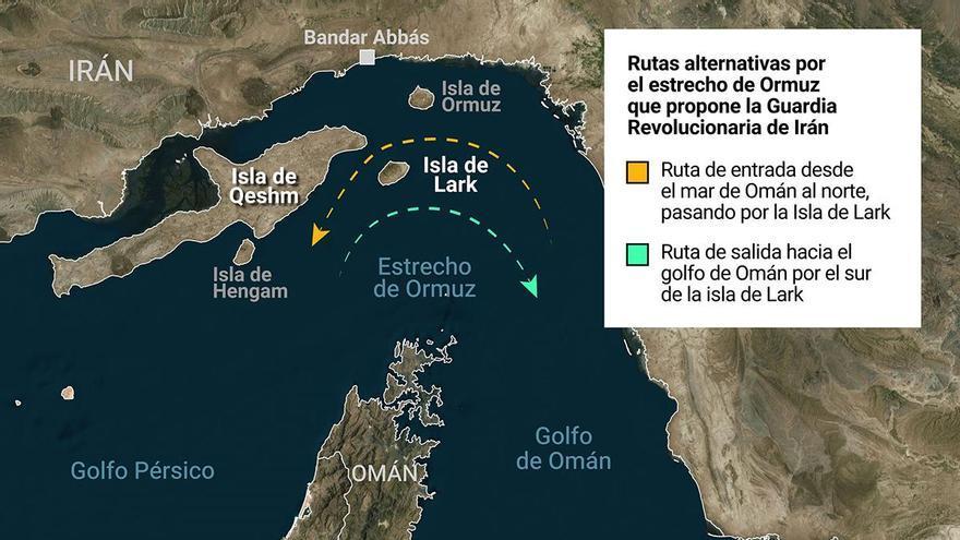 Irán comparte recomendaciones para que los buques eviten las minas en Ormuz