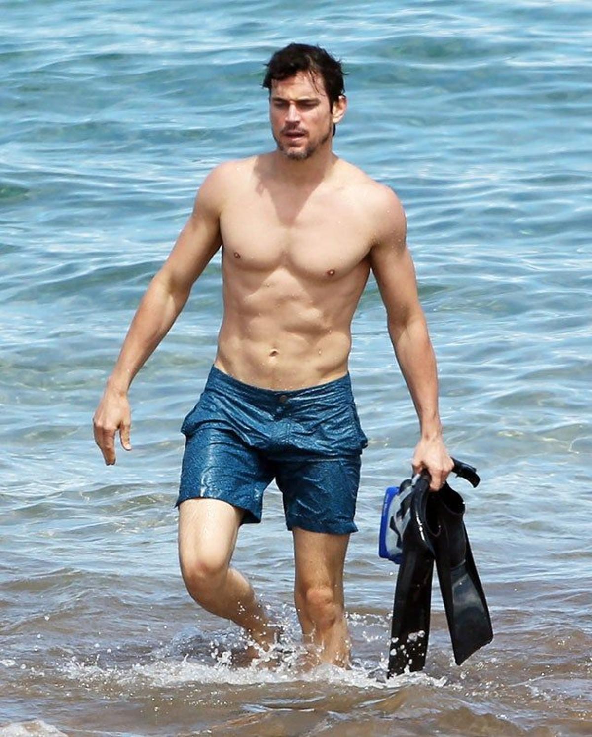 Matt Bomer tras darse un chapuzón en el mar