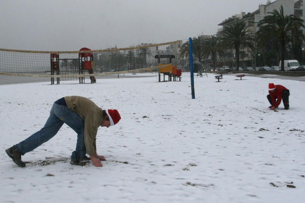 La neu també es va fer present a Roses