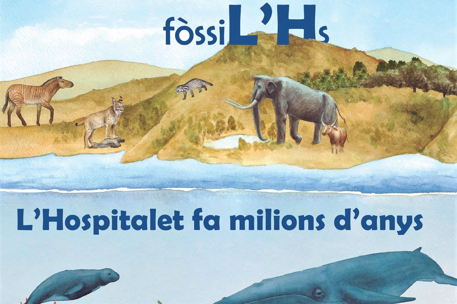 Cartel de la muestra 'FòssiL'Hs' de L'Hospitalet de Llobregat.