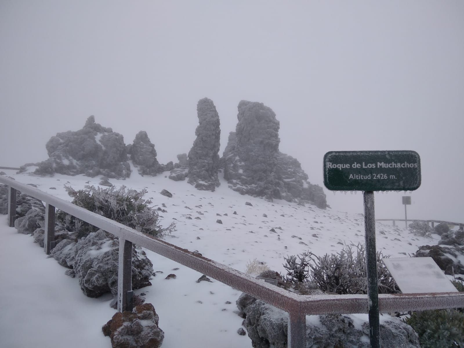 La borrasca deja nieve en La Palma