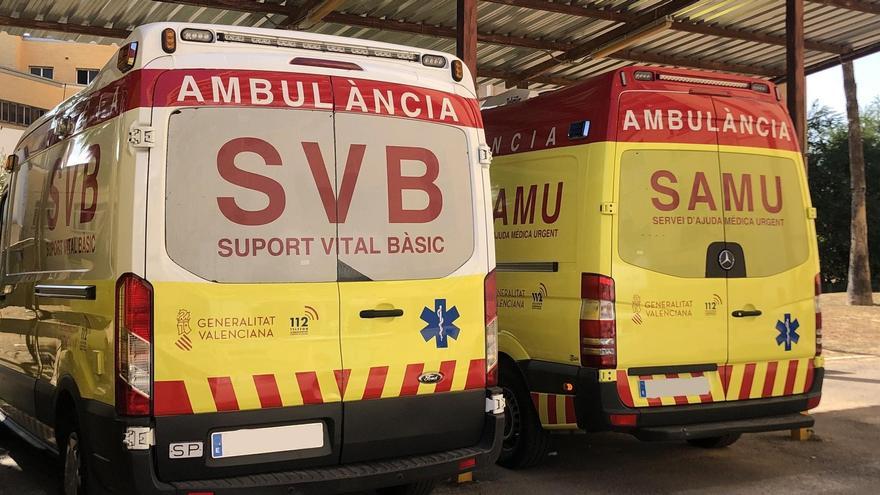 Un motorista herido en un accidente en la avenida Valencia de Castelló