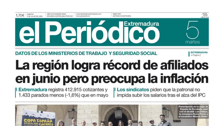 Consulta la portada correspondiente al día 5 de julio del 2022