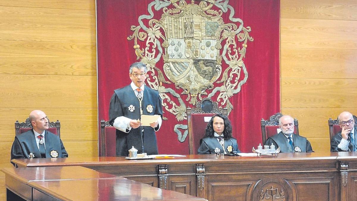 Francisco Javier Montero Juanes, en la presentación de la primera memoria de la Fiscalía con él al frente, en el año 2021.