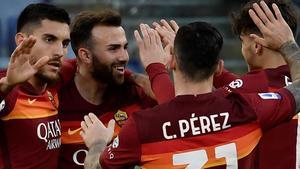 Borja Mayoral marcó un doblete para la Roma contra el Spezia