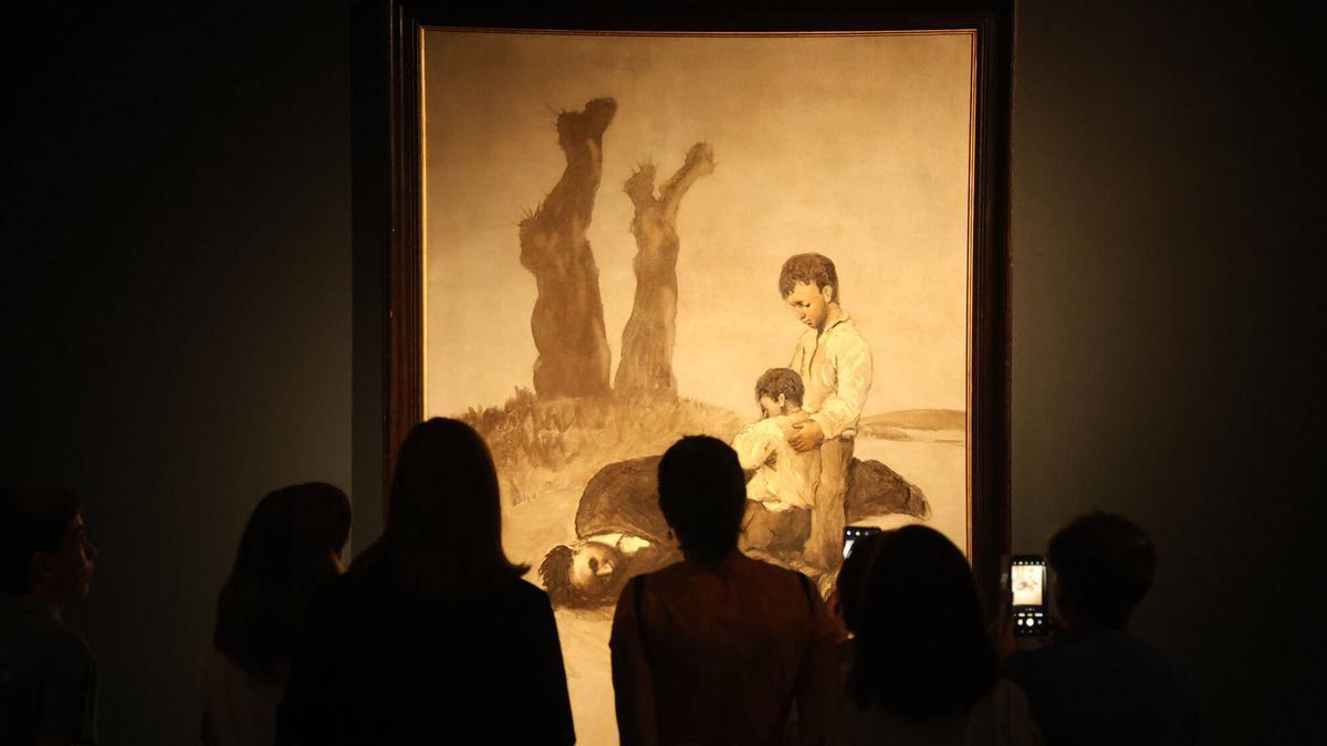 Exposición en el Museo de Pontevedra de la obra de Castelao «A derradeira leición do mestre».