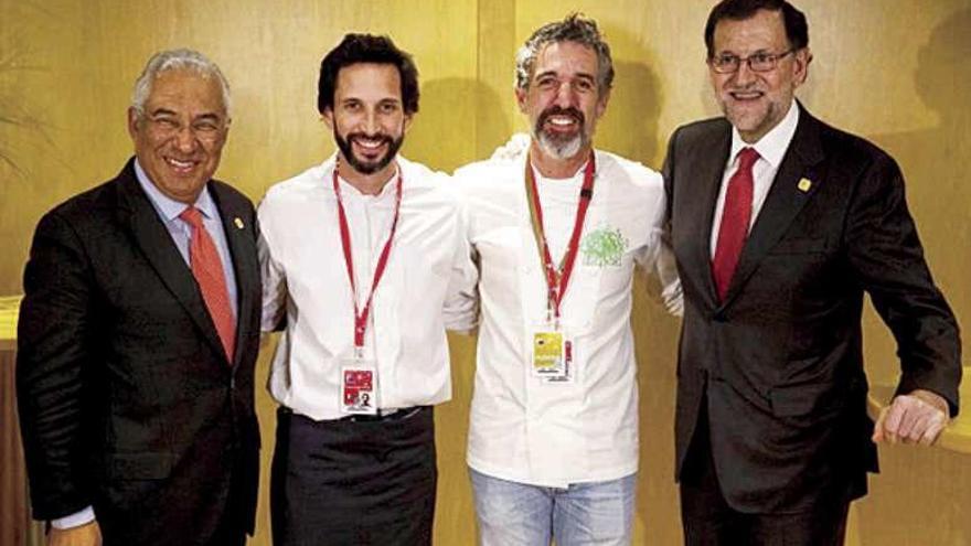 Antonio Costa, Jose Avillez, Pepe Solla y Mariano Rajoy. // Instagram