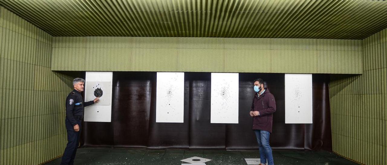 Galería de tiro sin terminar en la jefatura de la Policía Local de Plasencia.