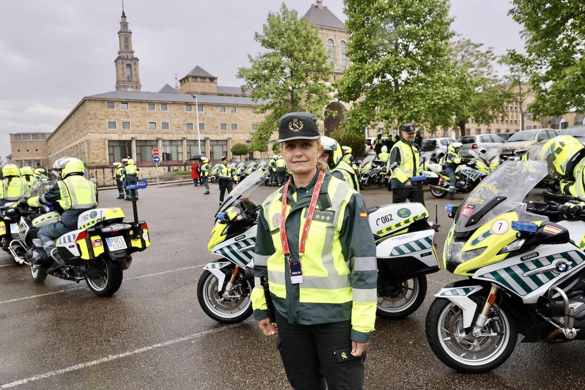 El dispositivo de la Guardia Civil en Gijón para la Vuelta a España Femenina, en imágenes