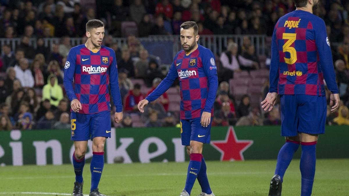 El Barça jugó un mal partido ante el Slavia de Praga en el Camp Nou