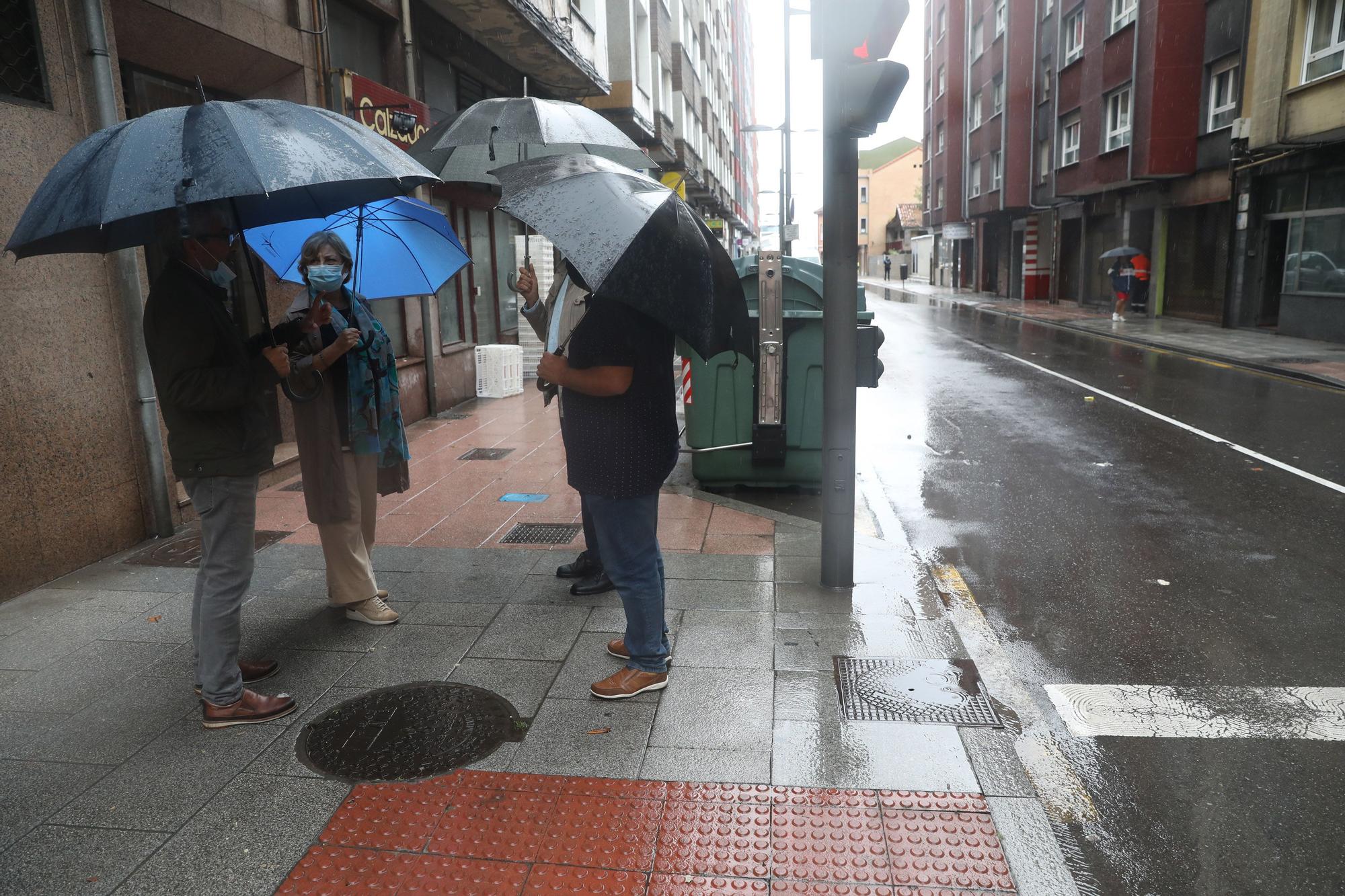 Inundaciones en Avilés por los fuertes aguaceros