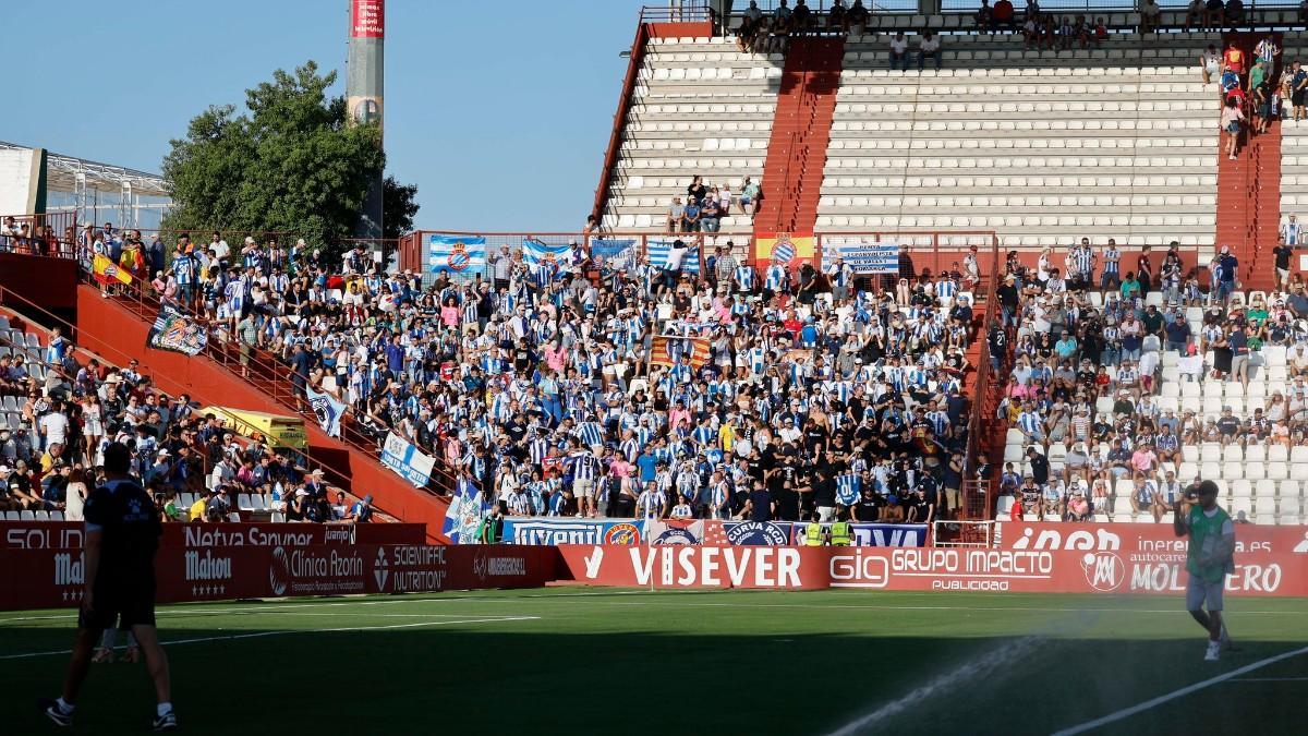 La afición del Espanyol, en el Carlos Belmonte