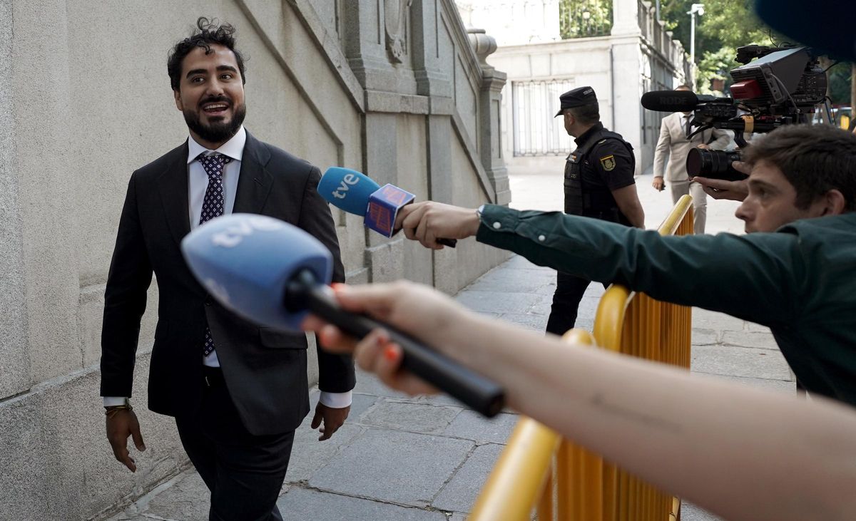 Alvise Pérez, a la llegada al Tribunal Supremo.