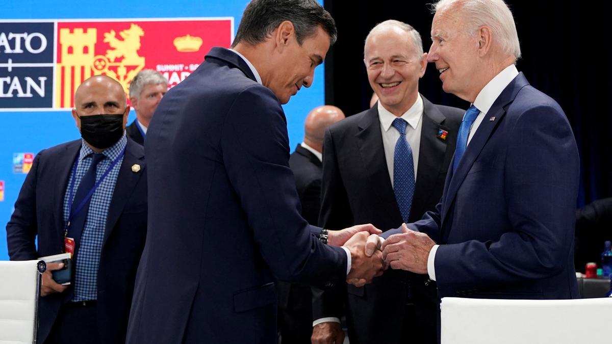Pedro Sánchez y Joe Biden, en la Cumbre de la OTAN en Madrid.