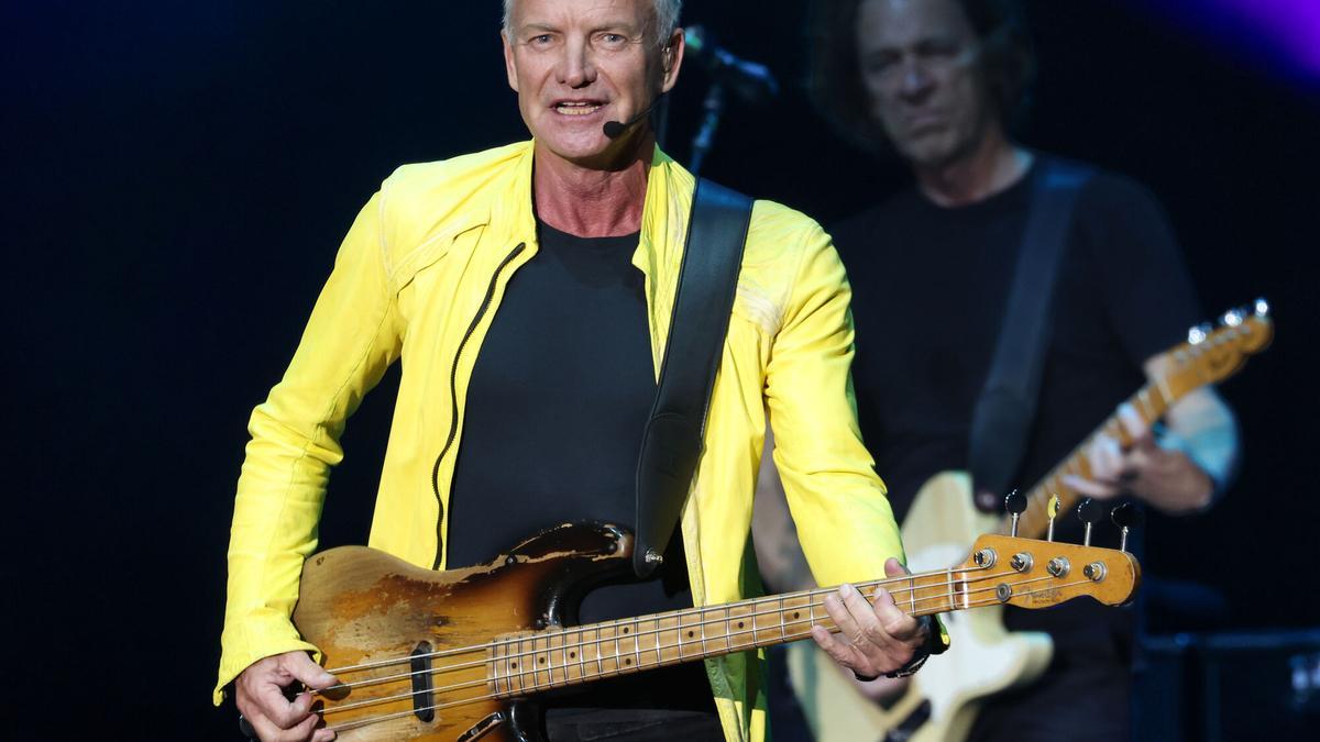 Sting, ex líder de The Police, en un concierto en Irún.