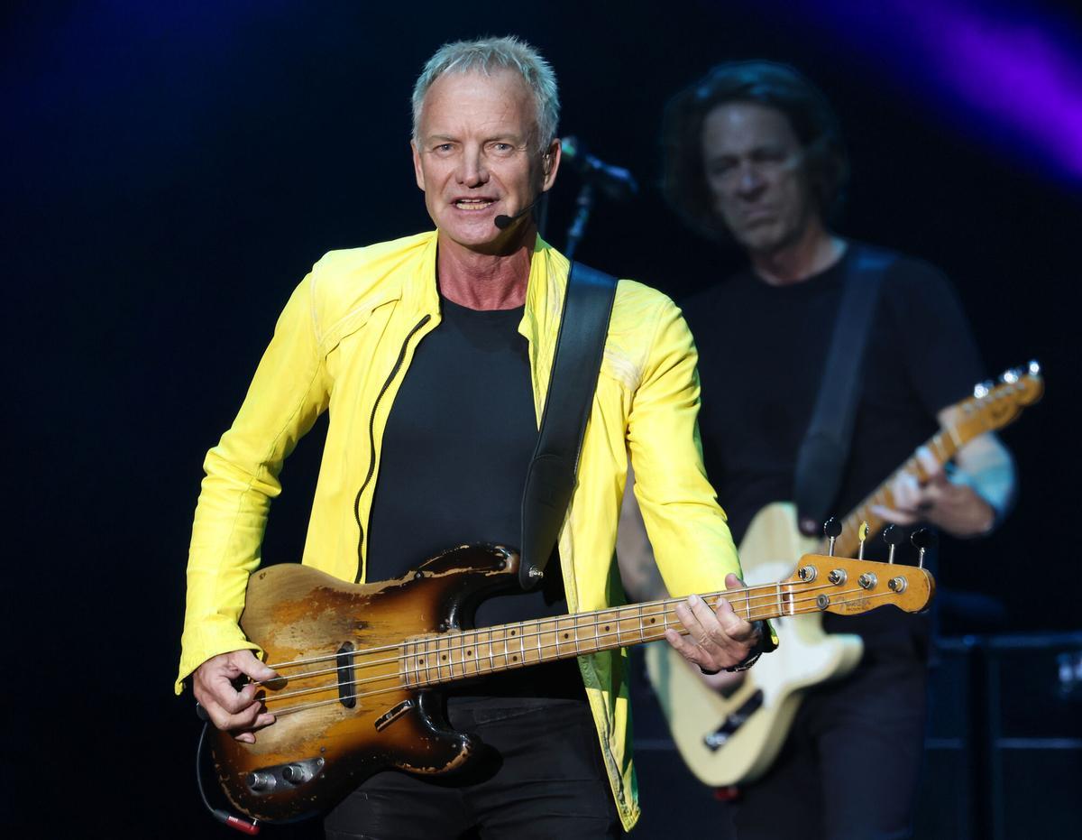 Sting, ex líder de The Police, en un concierto en Irún.