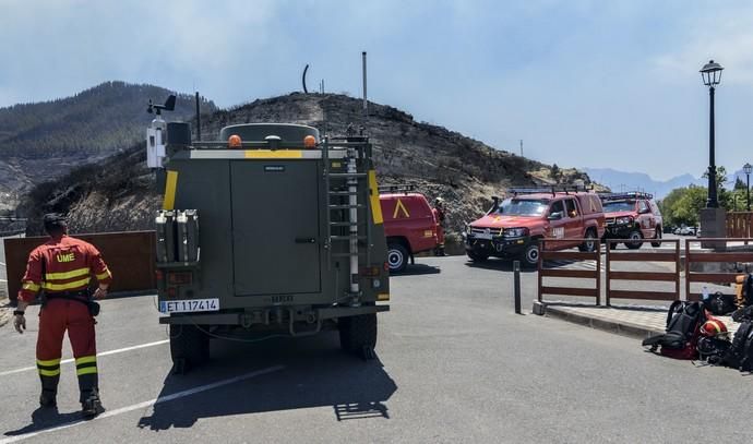 ARTENARA. Incendio en la Cumbre. Efectivos de la UME en Artenara  | 11/08/2019 | Fotógrafo: José Pérez Curbelo