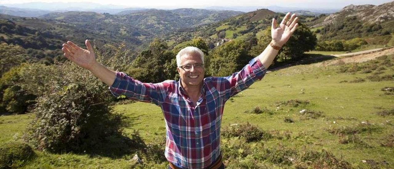 Luis Miguel Montes, en las majadas de peña mayor, cima de bimenes.