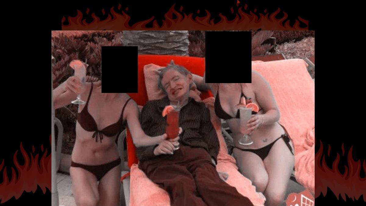 Stephen-Hawking  en la isla de Little St James