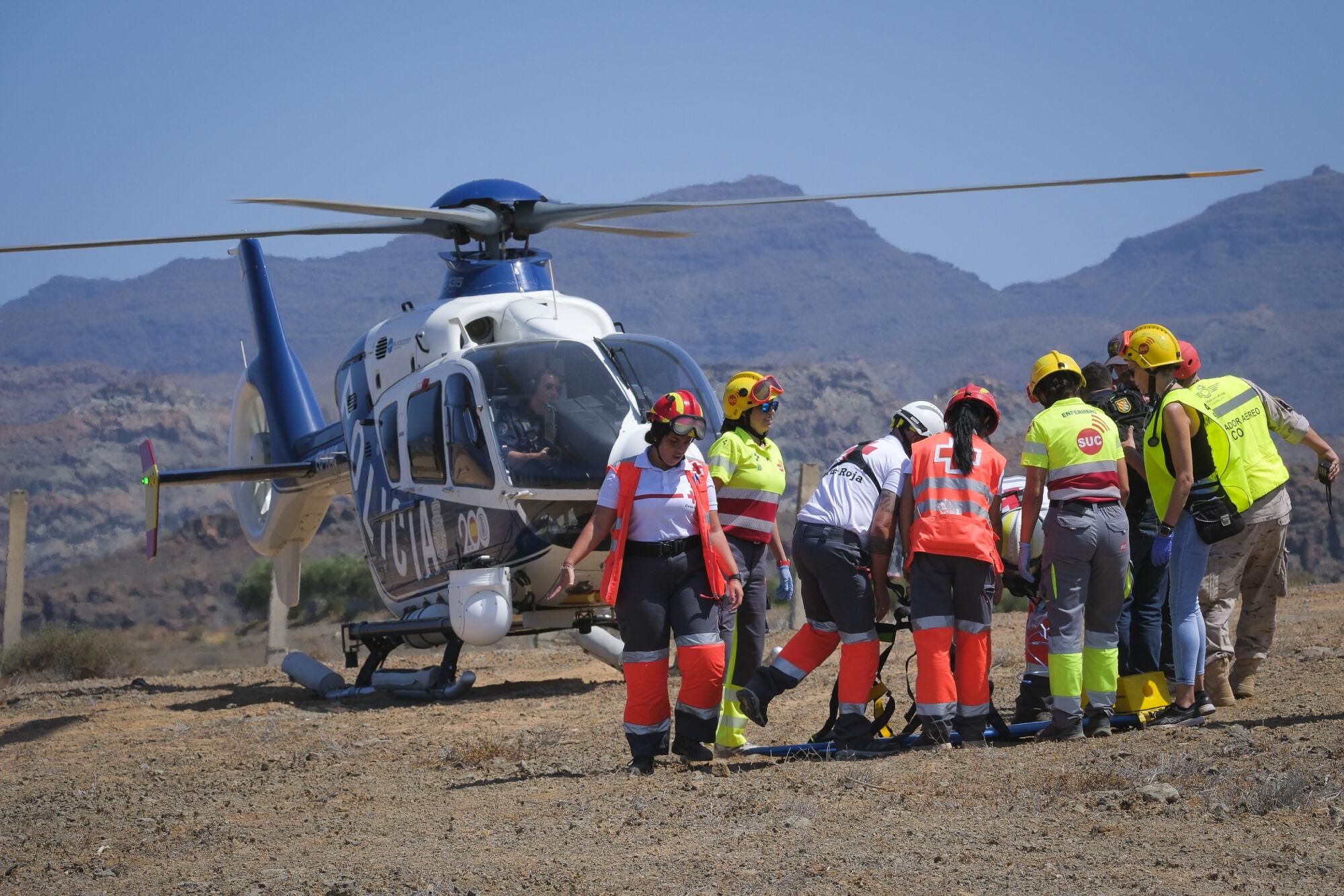Ejercicio Canasar 2025: simulacro de accidente aéreo en Mogán