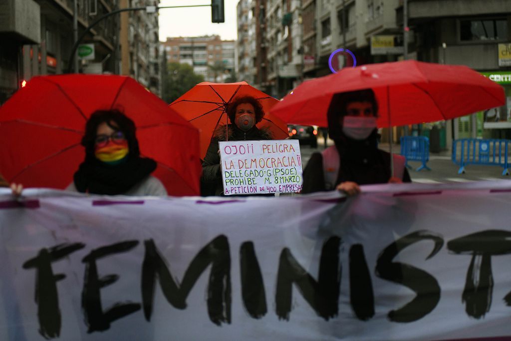 Manifestación feminista en Murcia