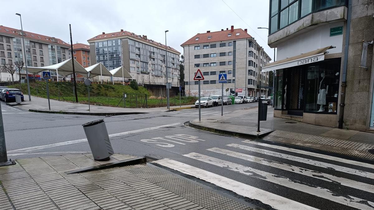 El atropello tuvo lugar sobre las nueve de la noche de este viernes en este cruce de la calle Agra do Medio de Milladoiro