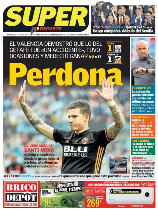 Portadas deportivas del domingo 22 de abril