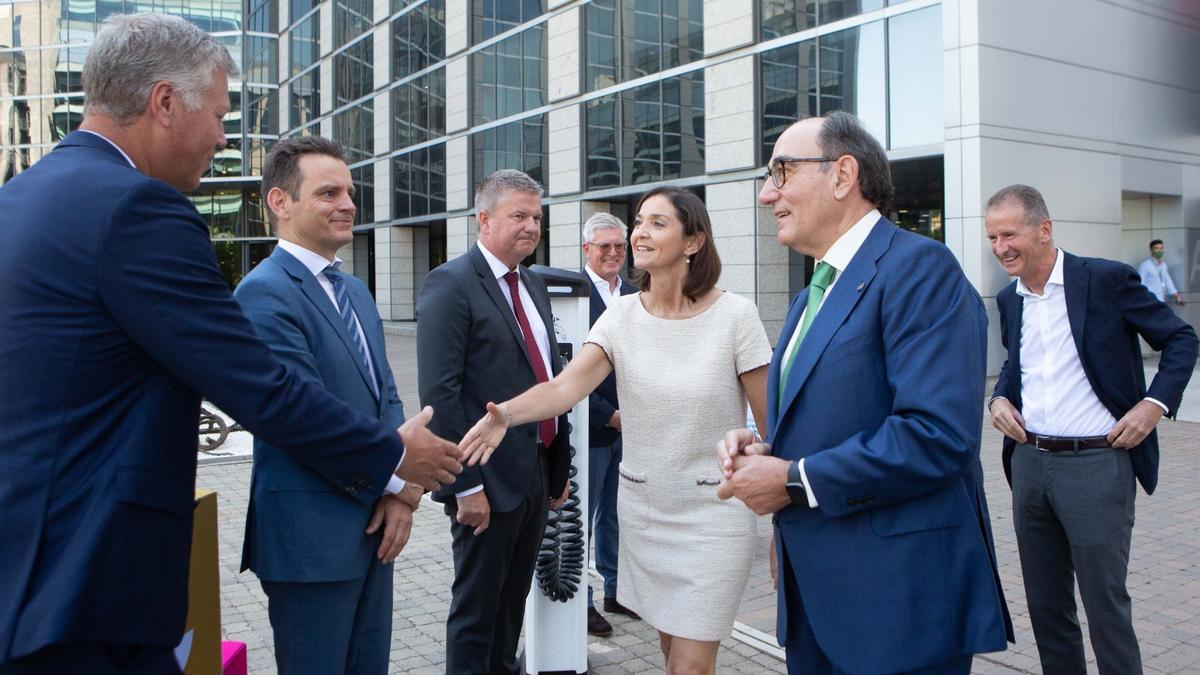 Reyes Maroto e Ignacio Galán han participado hoy en la reunión de la de Alliance for Europe en la sede central de Iberdrola.