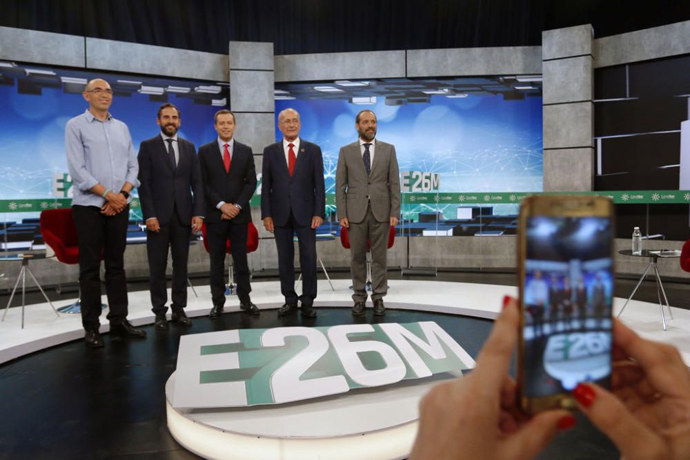 Eduardo Zorrilla, Daniel Pérez, Juan Cassá y Francisco de la Torre se han medido en la televisión andaluza en el segundo encuentro electoral televisado de lo que va de campaña.