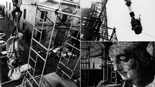 Cuando el Custodio de Córdoba bajó de su pedestal: así se restauró en 1985 el Triunfo de San Rafael de la Puerta del Puente