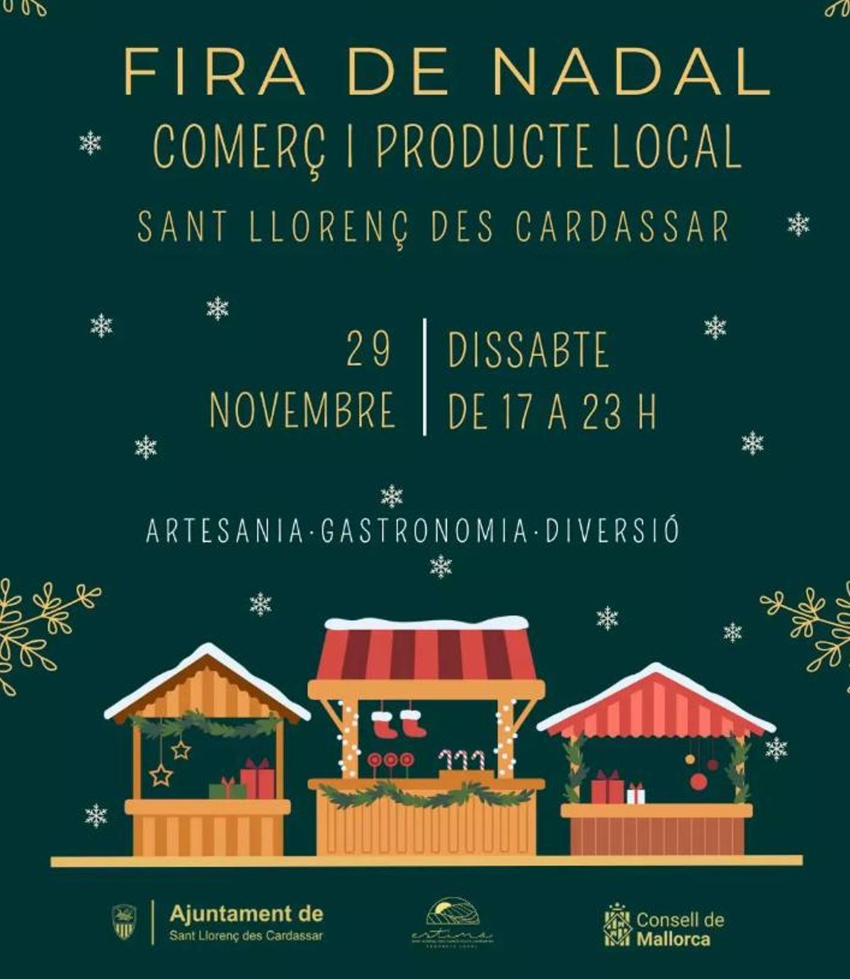 Cartel informativo de la feria de Sant Llorenç.