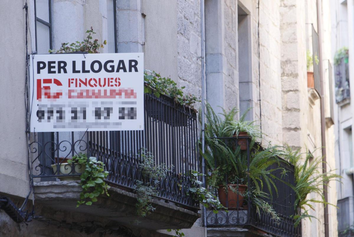 Un pis de lloguer a Girona, en una imatge d’arxiu.