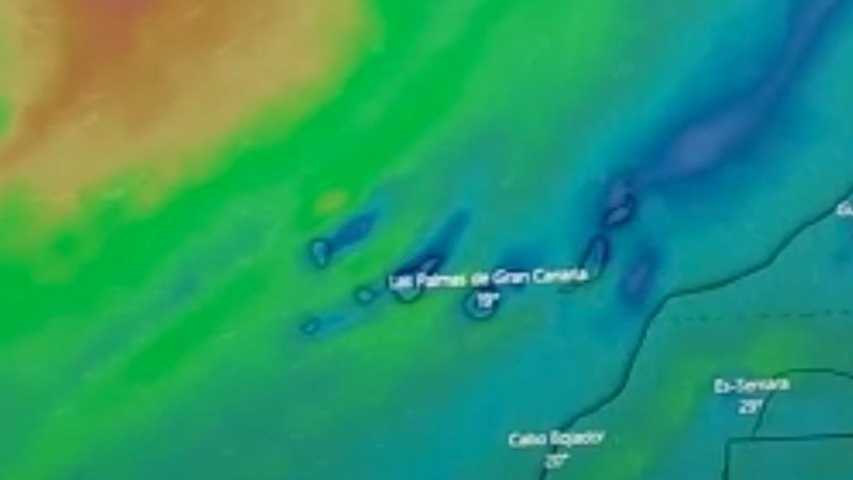 La cola de una borrasca dejará lluvias el día de Canarias