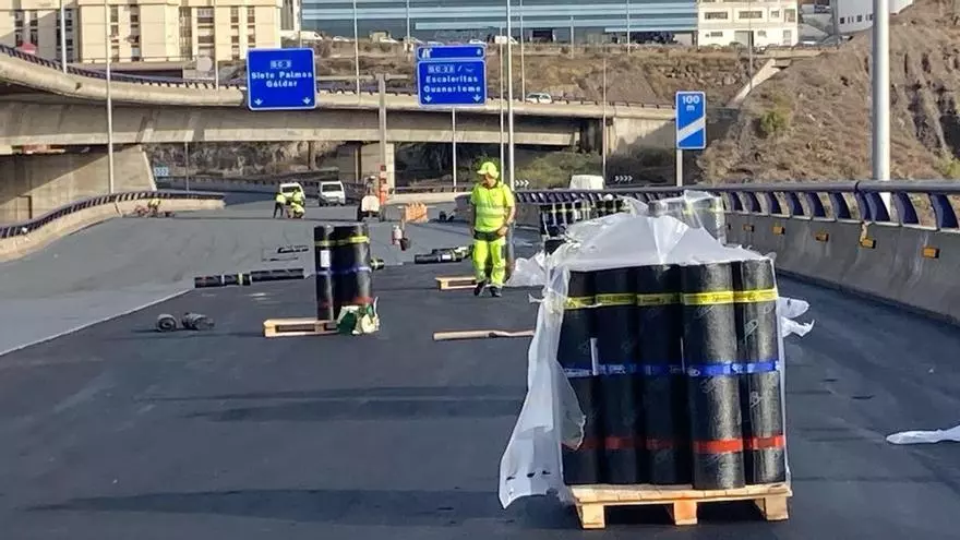 Así avanzan las obras del viaducto del Guiniguada de la GC-3