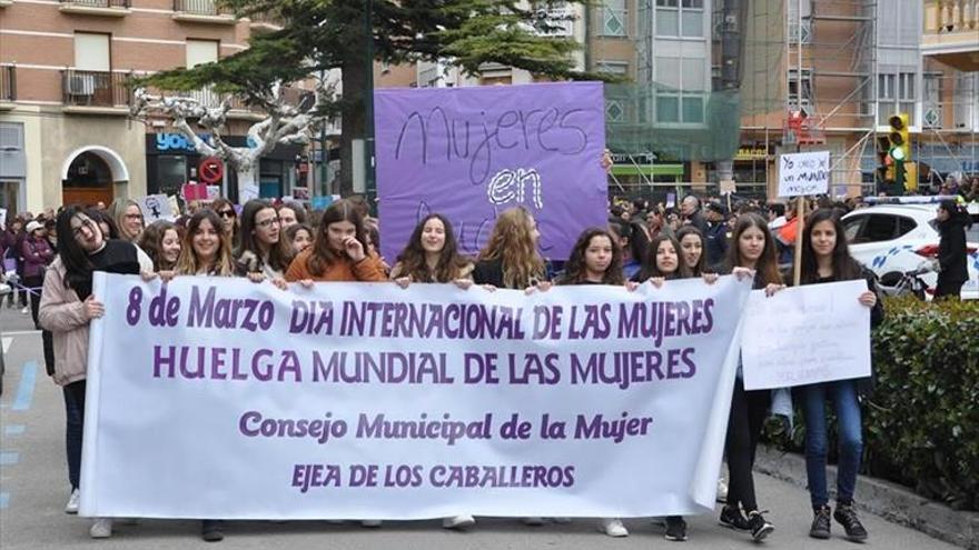 Ejea se vuelca con la huelga feminista del 8 de marzo