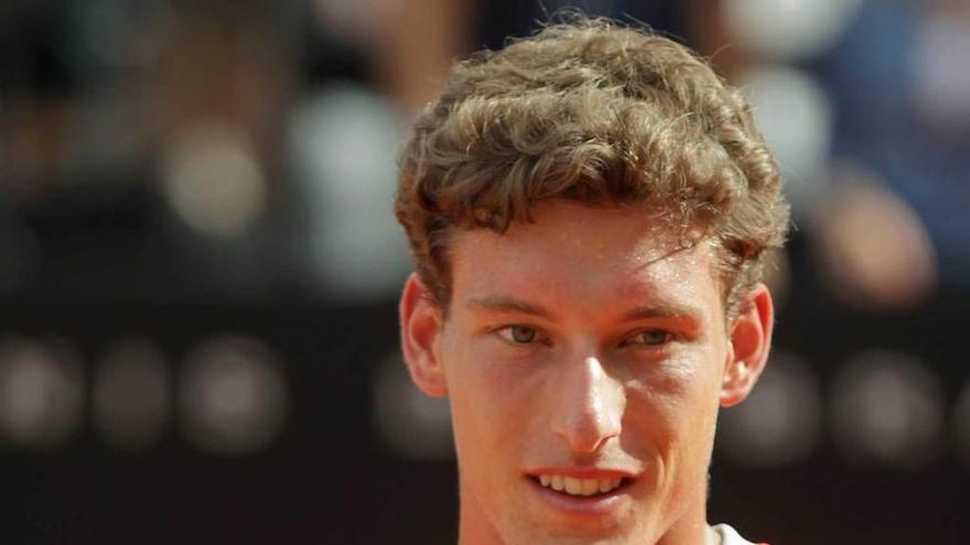 Pablo Carreño, con el trofeo como finalista en São Paulo.