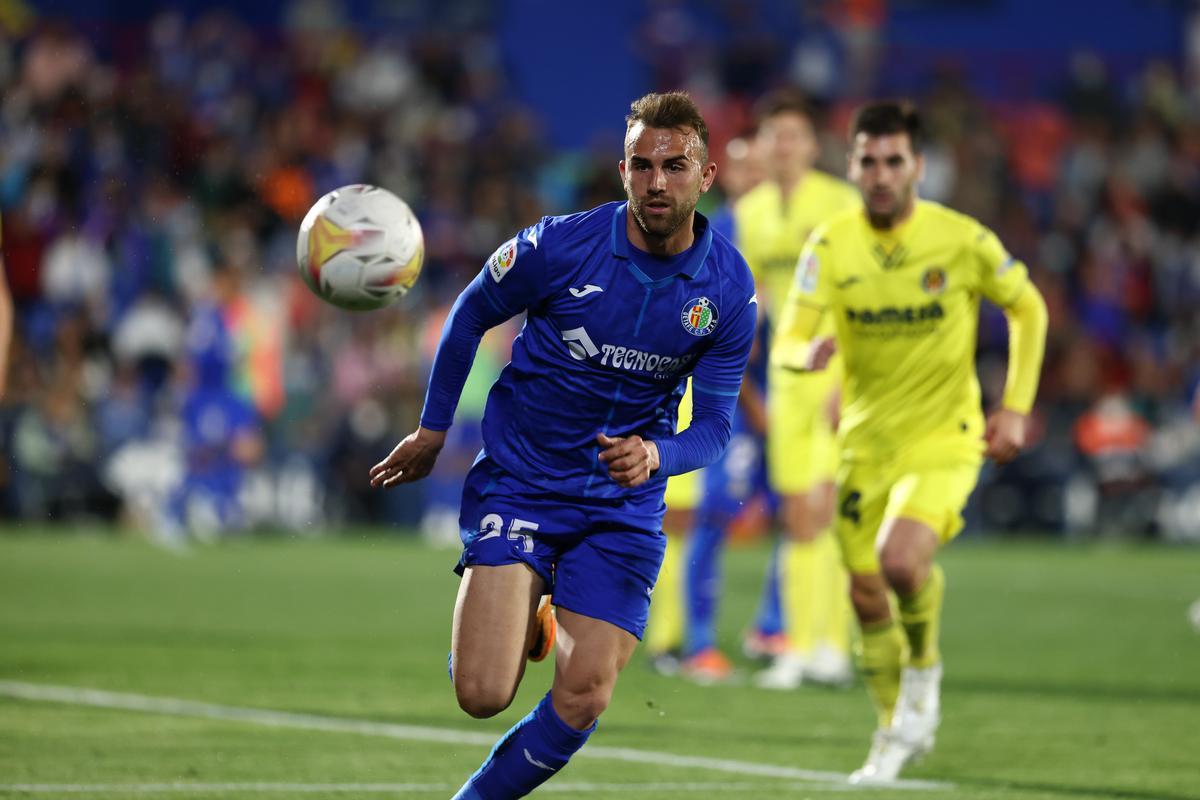 Boja Mayoral, durante un encuentro con el Getafe.