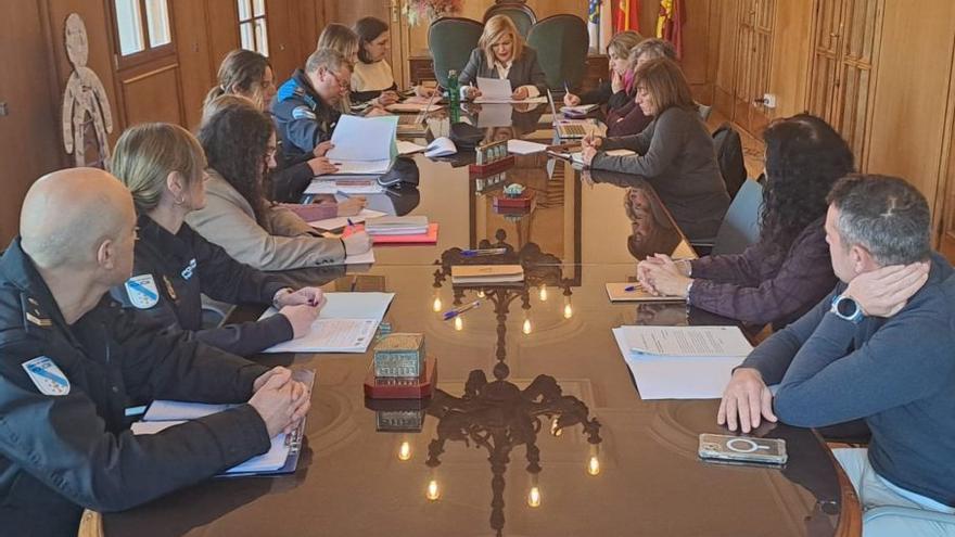 La mesa de coordinación sobre violencia de género, ayer. | FdV