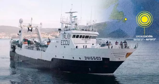La señal del “Pitanxo” apunta que el capitán trató de subir el aparejo hasta lanzar el SOS